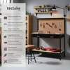 stół warsztatowy tectake® 120 x 60 x 156 cm, plastikowe Podgląd zdjęcia produktu 2