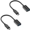 deleyCON 2 Stück USB-C auf USB OTG Adapter Kabel 17cm - USB Produktbild-Vorschau 1