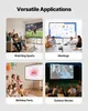 Collage of four images showing different applications of a projector screen. Voir les images du produit