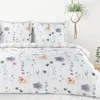 Eurofirany weiß Bettwäsche 140x200 Blumen + 1x Kissenbezug Produktbild-Vorschau 2