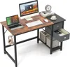 Biurko COSTWAY 140 cm z 2 szufladami, haczykiem na Podgląd zdjęcia produktu 1