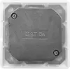 A close-up, top-down view of a network data socket, specifically a CAT.6A type, mounted on a white wall plate. Produktbild-Vorschau