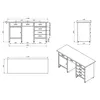 Werkbank Werktisch schwarz; Holzplatte 85x170x60 Produktbild-Vorschau 6