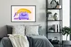 MuchoWow® Gerahmtes Poster Banane - Telefon - Lila - Gelb Produktbild-Vorschau 2