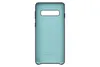 The back of a teal-colored phone case with a dark blue border, shown against a white background. Produktbild-Vorschau