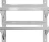 A three-tiered stainless steel wall shelf against a white background. Anteprima dell’immagine prodotto