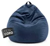 Lumaland Sitzsack 185l dunkelblau Comfort Feincord Produktbild-Vorschau 1