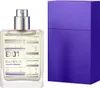 A bottle of Escentric 01 perfume and its purple box are displayed against a white background. Podgląd zdjęcia produktu