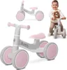 A collage of a baby balance bike, with one image showing a child riding it. Náhľad obrázku produktu