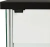 A close-up view of the top corner of a glass display cabinet with a black frame. Náhľad obrázku produktu
