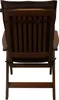 The back view of a wooden garden chair with a brown cushion. Anteprima dell’immagine prodotto