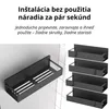 Sada 2 magnetických políc na chladničku – Čierna – Kovový Náhľad obrázku produktu 5