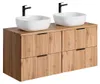 Doppelwaschtisch 120.8cm Adriel mit 4 Schubladen, Produktbild-Vorschau 1