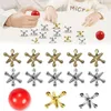 Spielball-Set, 10 x Gold-Silber-Metall-Jacks, metallische Produktbild-Vorschau 3