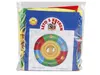 A product packaged in a clear plastic bag, showing a swimming ring and other items. Voir les images du produit