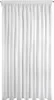 A white curtain hanging from a rod. Produktbild-Vorschau