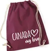 Huuraa Turnbeutel Canada my love 12 Liter Burgundy Produktbild-Vorschau 1