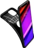 A black phone case is shown with a smartphone inside, displaying a colorful wallpaper and the time. Produktbild-Vorschau