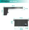 Diagrams showing the dimensions of an outdoor light fixture with a motion sensor. Produktbild-Vorschau