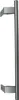 A silver door handle with two mounting brackets, isolated on a white background. Produktbild-Vorschau