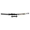Katana decorativa in bambù, nera, con incisione del drago, Anteprima dell’immagine prodotto 5