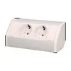 Zásuvka 2x2P+Z, schuko, strieborno-biela Náhľad obrázku produktu 2