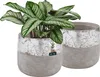 KOTARBAU® 2er Set Blumentopf Keramik groß Silber Produktbild-Vorschau 1