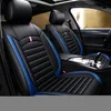 Interior of a car with black and blue seat covers. Produktbild-Vorschau