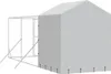 vidaXL Outdoor-Hundezwinger mit Dach Silbern 2x6x2,5m Produktbild-Vorschau 7