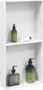 VidaXL, estante para ducha, color blanco mate, 32x62x9 cm, Vista previa de la imagen del producto 2