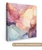 MuchoWow® - Leinwandbilder - Marmor - Farbenfroh, Wandbild, Produktbild-Vorschau 1