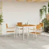 vidaXL Gartenstuhl 4 stk. Massives Teakholz und Edelstahl Produktbild-Vorschau 3