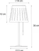 Outdoor Tischleuchte Blau inkl  LED 3 Stufig dimmbar Produktbild-Vorschau 4