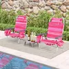 COSTWAY 2er Set Strandstühle mit Tisch, klappbare Produktbild-Vorschau 2