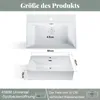 ZMH lavabo in Vetroceramica 60 × 42 × 15 cm lavabo da Anteprima dell’immagine prodotto 2