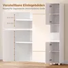 HOMCOM Badezimmerschrank Schmaler Badschrank mit Produktbild-Vorschau 5