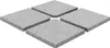 vidaXL Schirm-Gewichtsplatten 4 Stk. Quadratisch Grau Produktbild-Vorschau 1