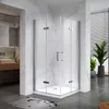 A modern bathroom with a glass shower enclosure. Produktbild-Vorschau