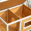 Cuccia per cani PawHut, legno di abete, casetta per animali Anteprima dell’immagine prodotto 11