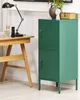 BELIANI Hoher Aktenschrank Grün Stahl 40x40x102 cm mit 2 Produktbild-Vorschau 2