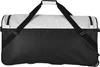 A black and white duffel bag with wheels is shown from the back. Anteprima dell’immagine prodotto