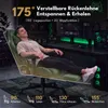 Gaming-Stuhl grün Samt ergonomisch, Massage-Lendenstütze, Produktbild-Vorschau 8