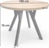 Runder Esstisch Giuseppe Durchmesser 100 cm Craft Eiche Produktbild-Vorschau 3