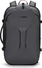 A front view of a gray backpack. Produktbild-Vorschau
