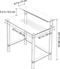 VEVOR Acryltisch Computertisch 2-stufiger Bürotisch mit Produktbild-Vorschau 8
