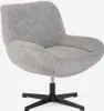 Poltrona girevole in elegante tessuto bouclé per il Anteprima dell’immagine prodotto 1