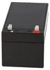 A black battery with silver and red terminals on a white background. Podgląd zdjęcia produktu