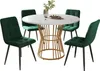 A round dining table with four chairs, set against a white background. Anteprima dell’immagine prodotto