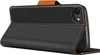 A black flip case for a smartphone is shown from the side, with the front flap open. Anteprima dell’immagine prodotto