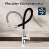FORIOUS Flexible Küchenarmatur Edelstahl 360° Drehbar Produktbild-Vorschau 3